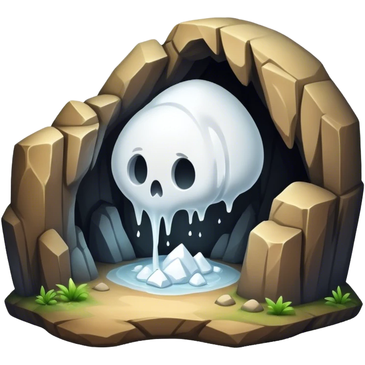 Cave with white substance emoji
