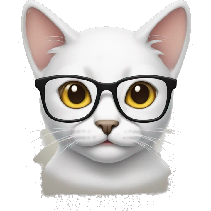 Cat wearing glasses emoji
