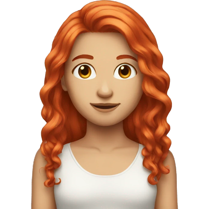 long red hair emoji