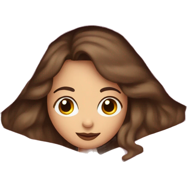 Brunette caucasian woman with pink lips cuddled in a big blanket emoji