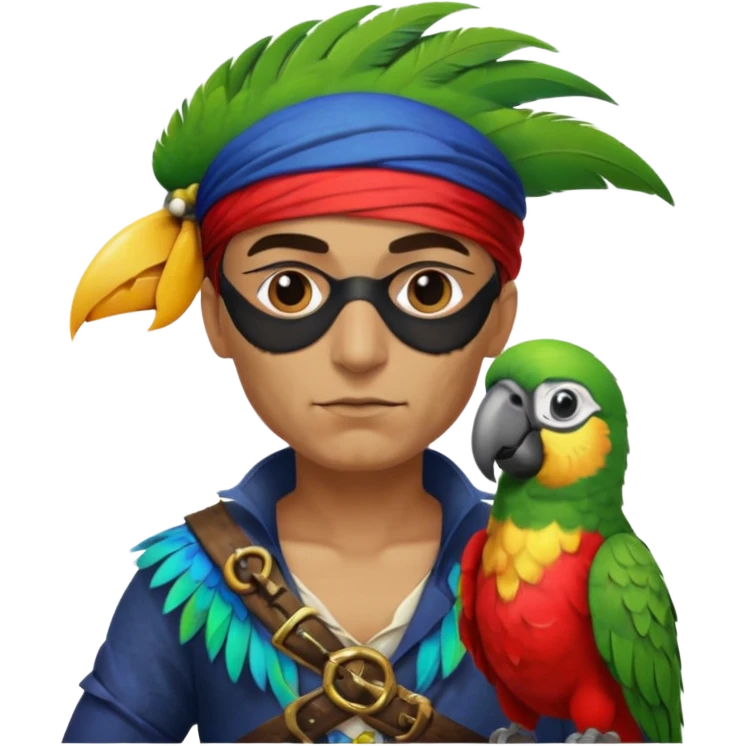 pirate and parrot emoji