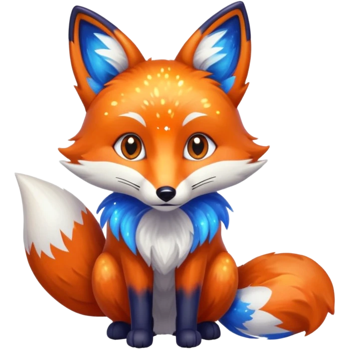 a galaxy print fox emoji