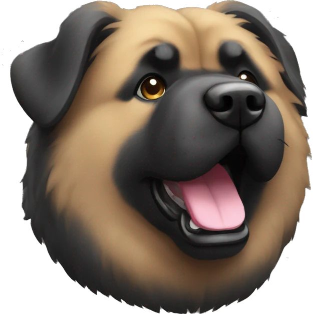 Black chow-chow black muzzle emoji