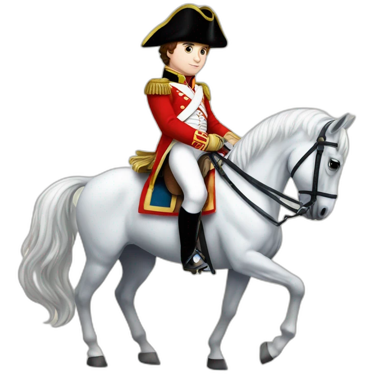 young napoleon on white horse emoji