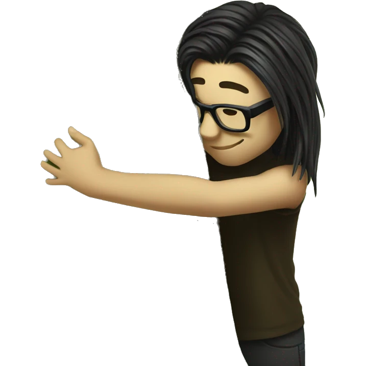 Skrillex hugging a tree emoji