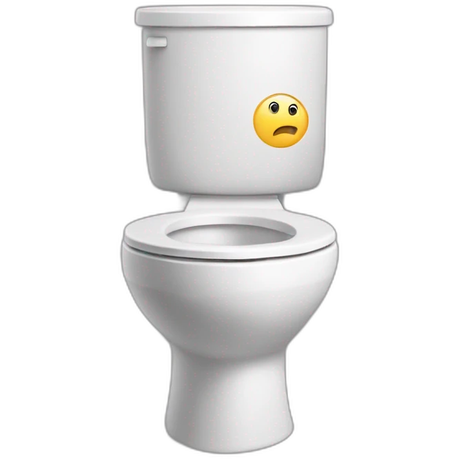 male head and neck sticking out of a toliet emoji