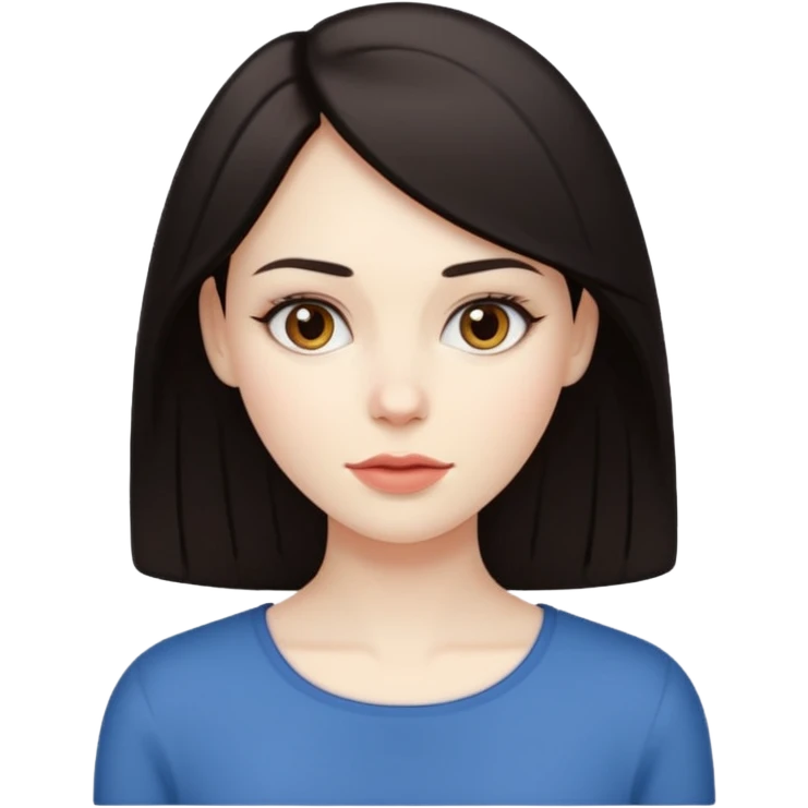 Ugly thin lipped woman emoji