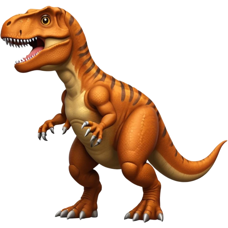 A t-rex with a big arm emoji