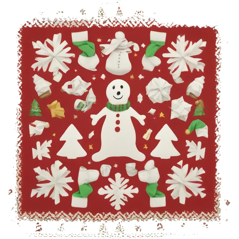 Christmas color folded blanket   emoji