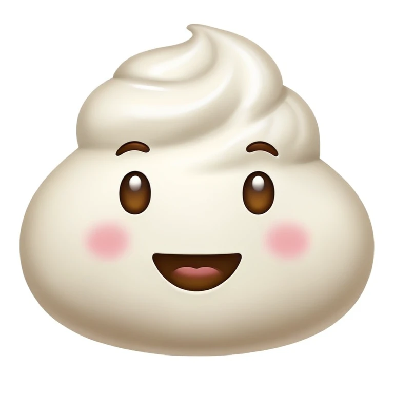 White poop emoji emoji