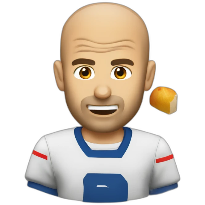 Zidane qui mange emoji