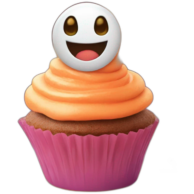 Happy Halloween cupcake emoji
