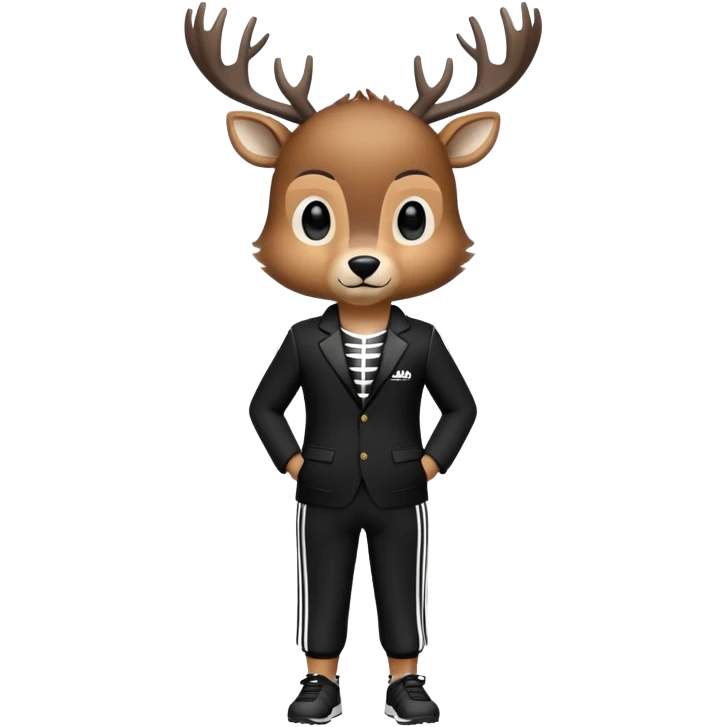 Deer adidas black suit  emoji