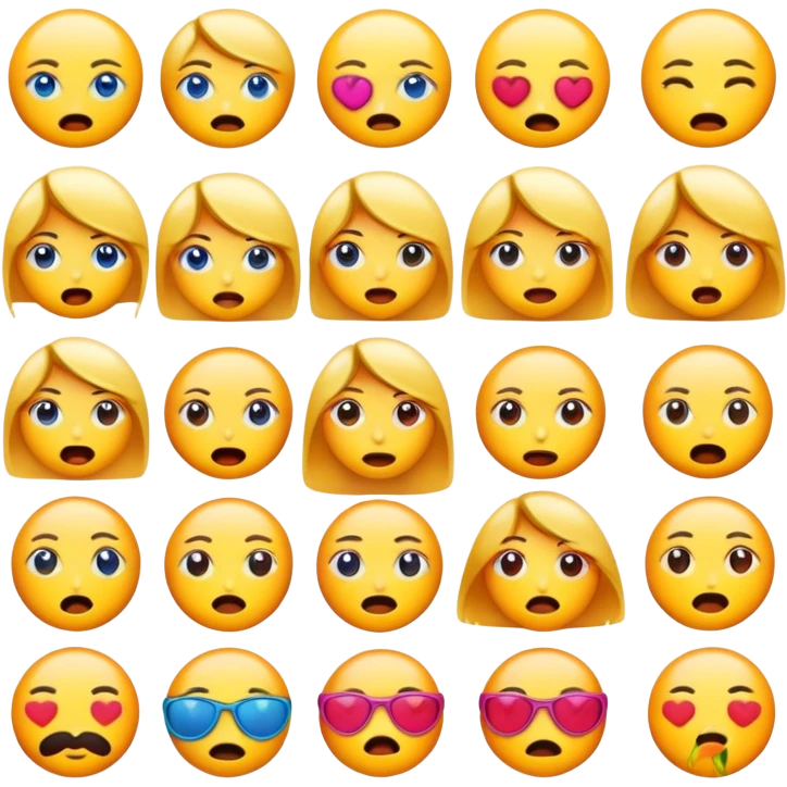 Привет, сделай пошлые эмодзи в стиле арт emoji