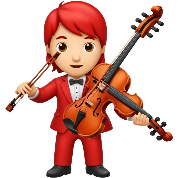 Chili pepper playing the violin without the body emoji