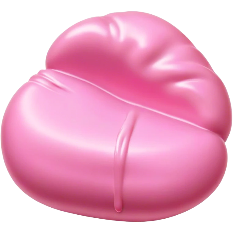 Cinematic Realistic Opaque Pink Slime, smooth and buttery with a pastel pink hue, ultra-glossy with a soft sheen, subtle folds and ridges forming as it moves, reflecting gentle highlights, glowing with a delicate, creamy texture, evoking a sense of playful satisfaction. emoji