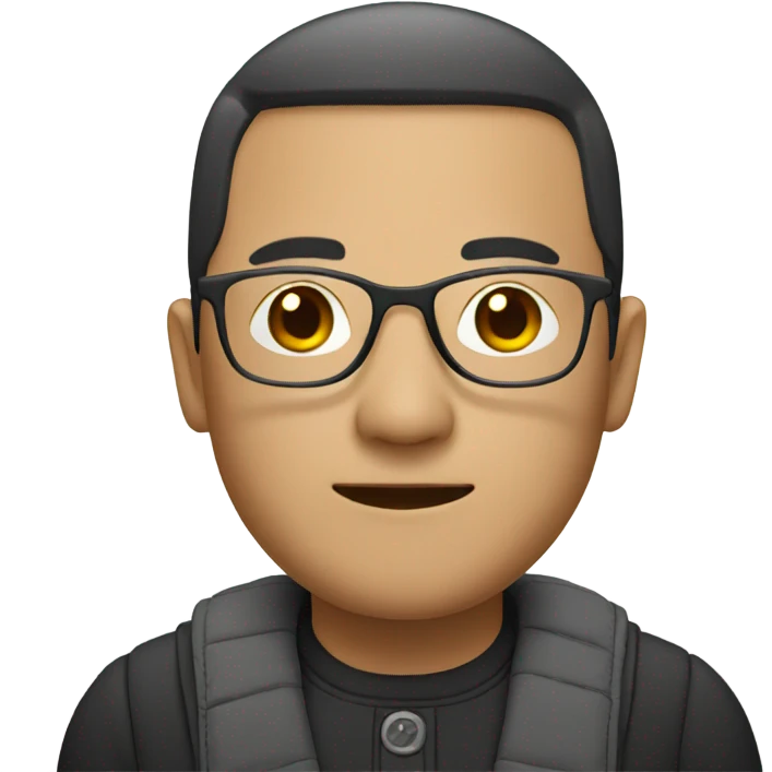 A chinese man with glasses emoji