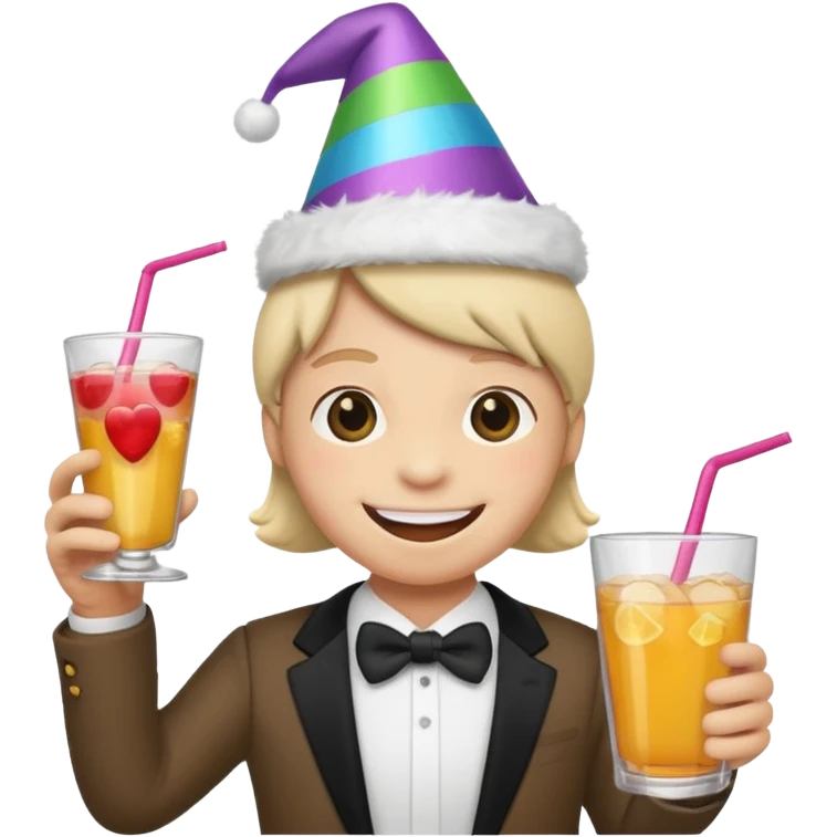 a plushie partying emoji