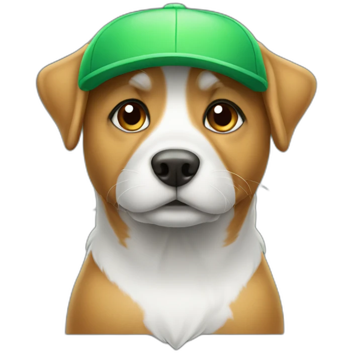 Dog wearing a dew cap emoji