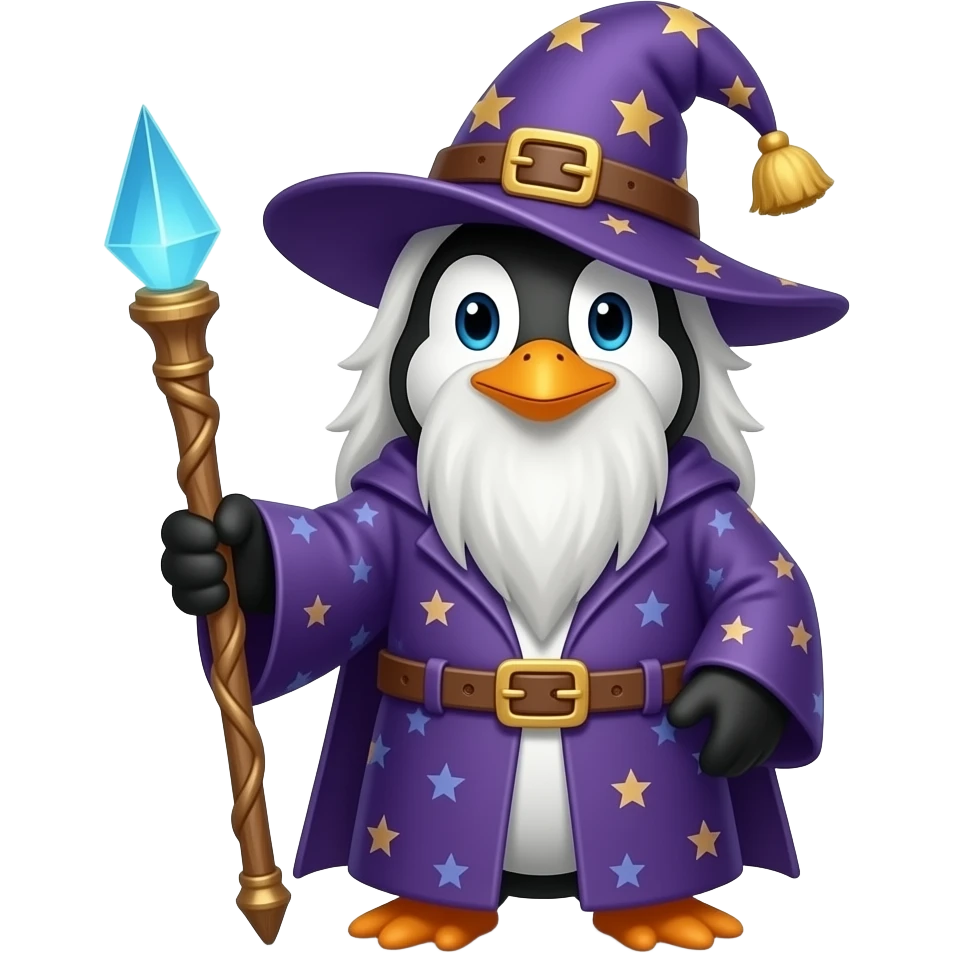 Penguin Wizard emoji