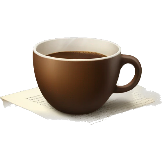 Book with coffee emoji