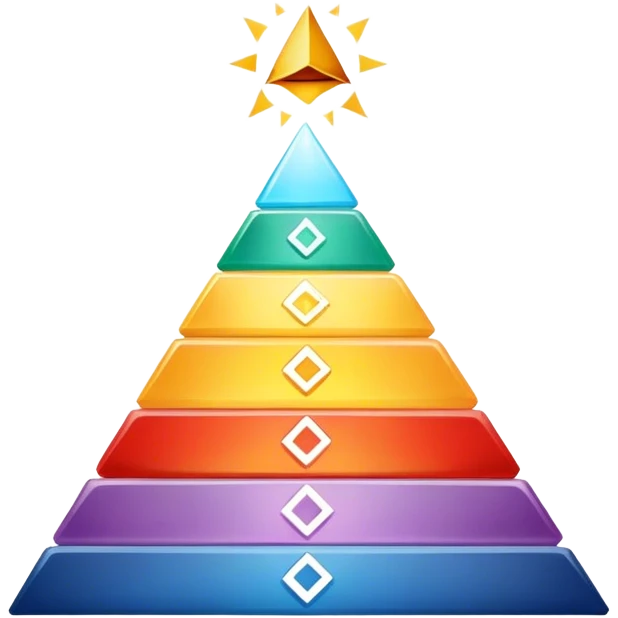 Pyramid chart of elemental powers emoji
