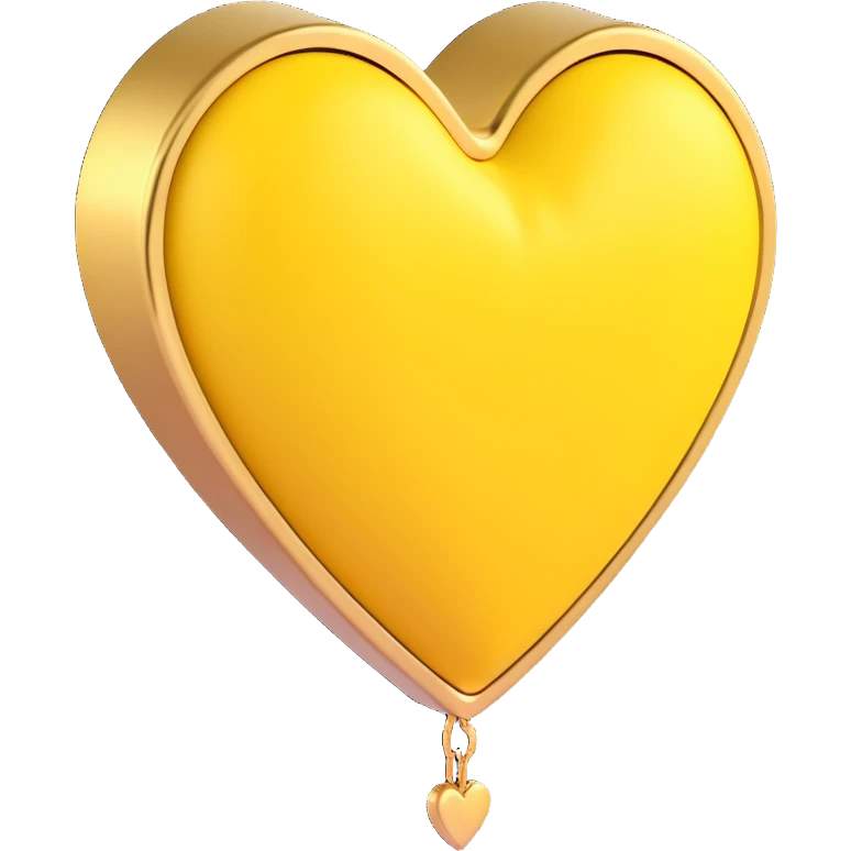 yellow heart with a gold outline emoji