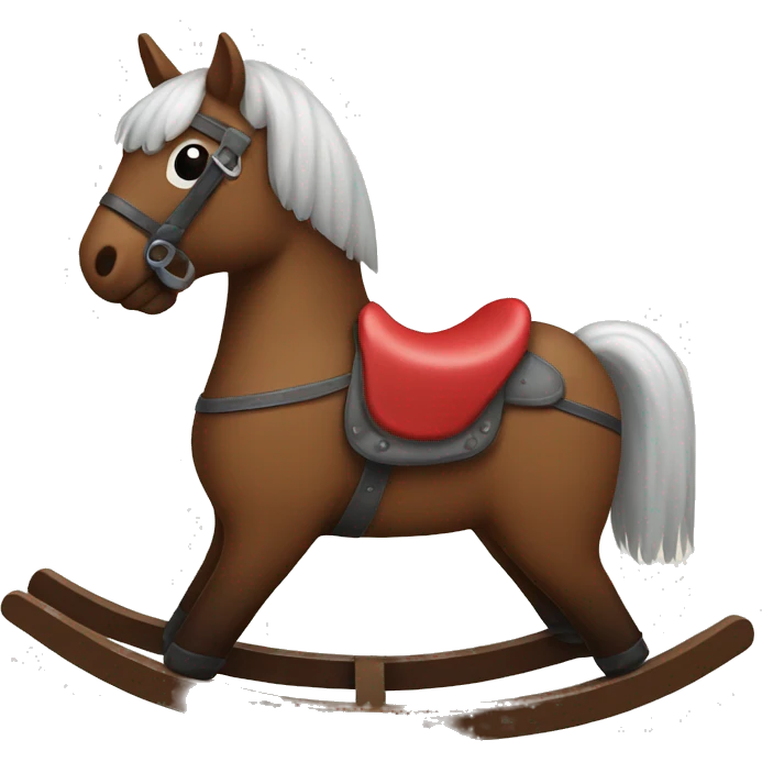 Wood rocking horse emoji