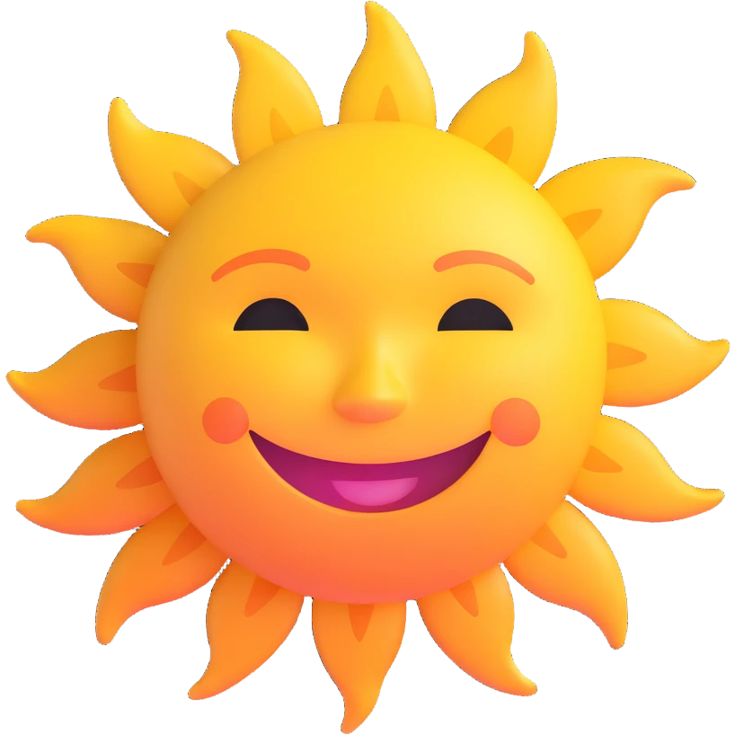 smiling sun emoji