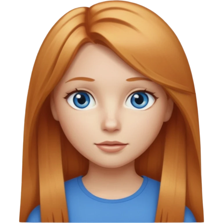 I want a girl with strawberry blonde hair that’s straight and long emoji