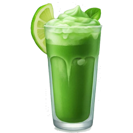 Iced matcha emoji