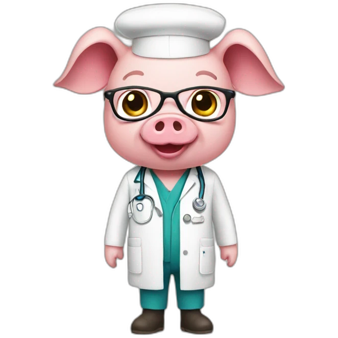 pig doctor emoji