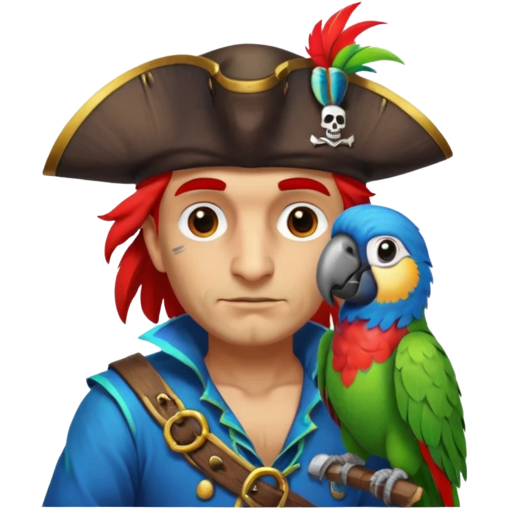 pirate and parrot emoji