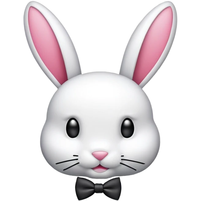 playboy bunny wearing bow tie logo (side view) emoji