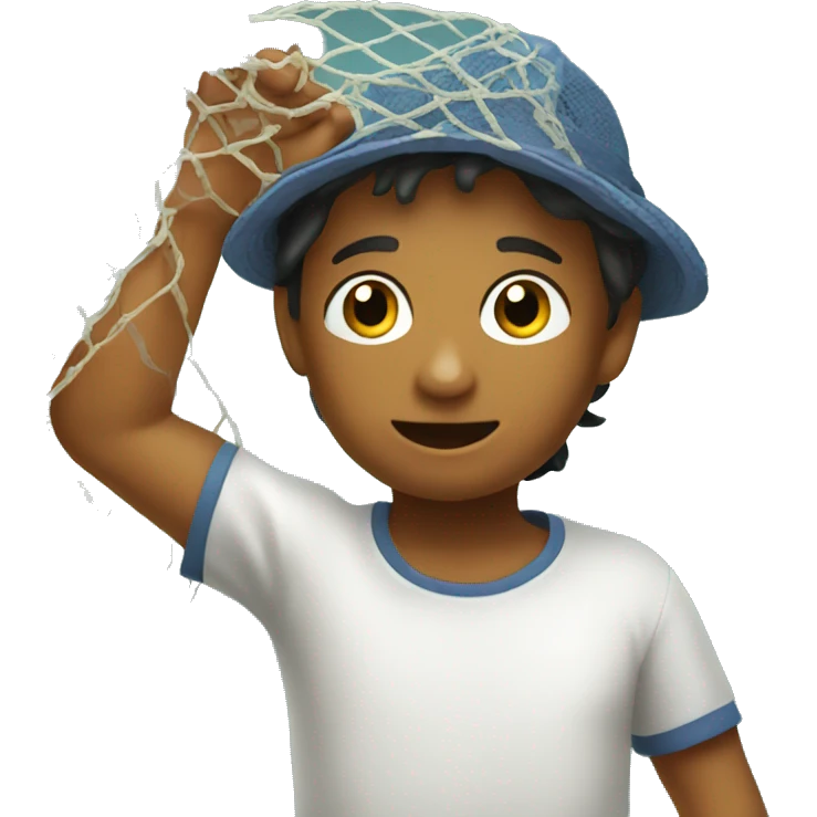 kids fishing net emoji