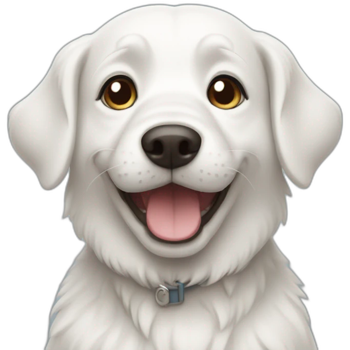 happy-white-dog emoji