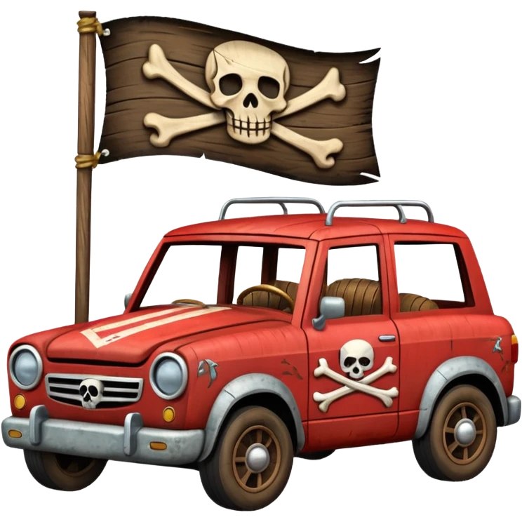 Pirate car emoji