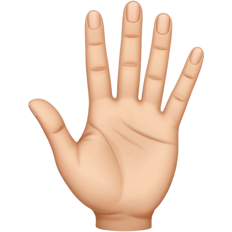 Fingering hand emoji of the palm side of the hand with the first and fourth finger are folded down, second and third finger are extended together touching each other  emoji