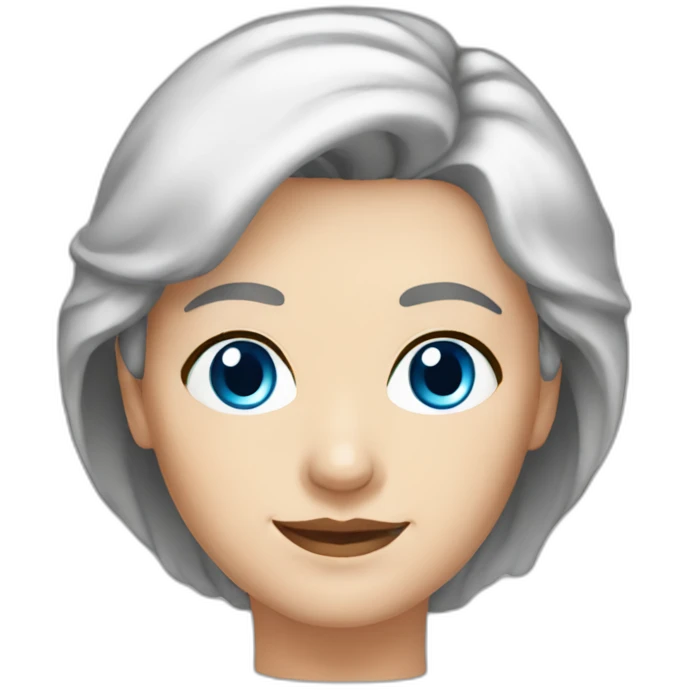 White 63 yrs old woman dark brown hair blue eyes with rose T-shirt emoji