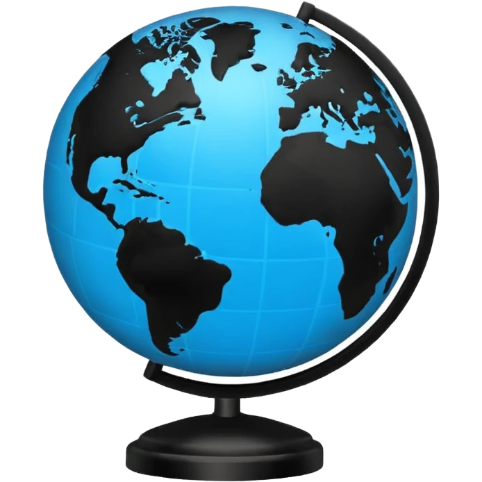 Silhouette of a  globe emoji