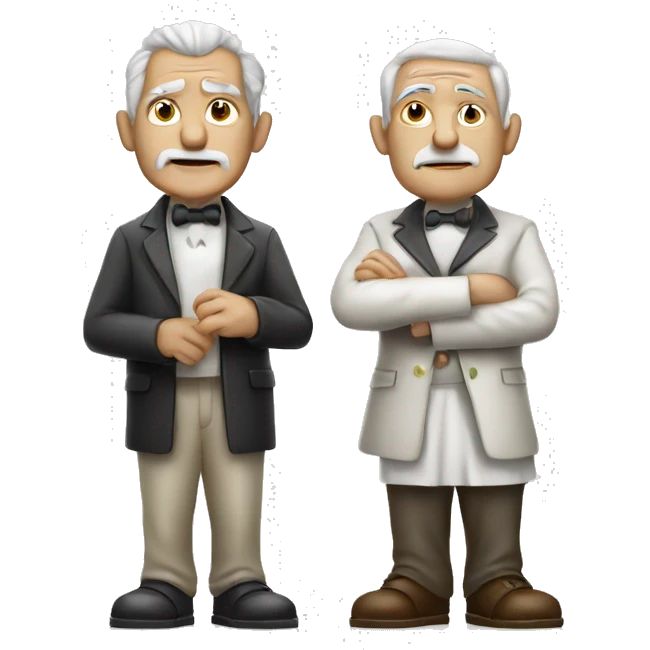 salt and pepper old man chess king emoji