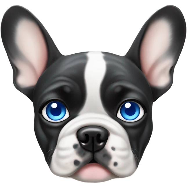 Merle French bulldog with blue eyes  emoji