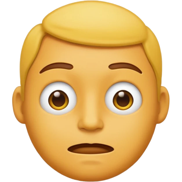 a yellow male emoji with a closed mouth emoji