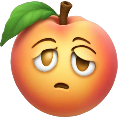 3D peach  emoji