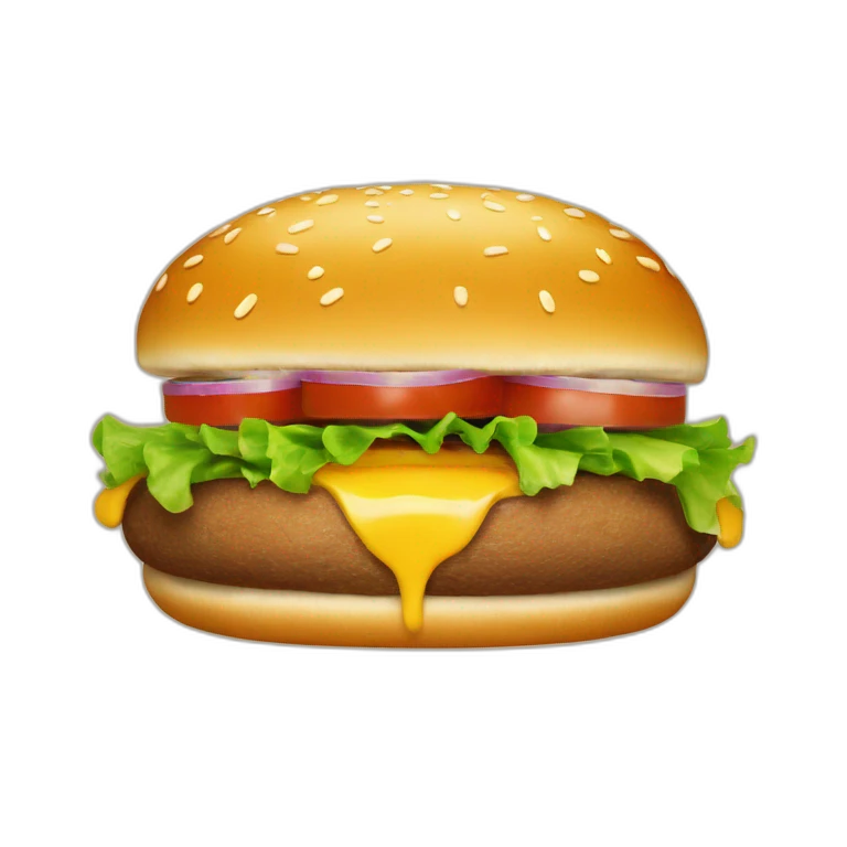 Ein burger mit einer katze emoji