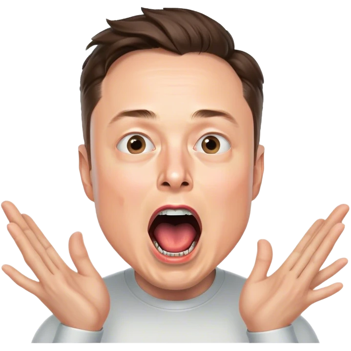 Screaming Elon musk emoji