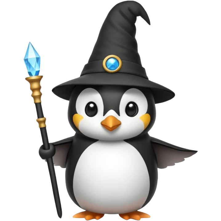 Penguin Wizard emoji