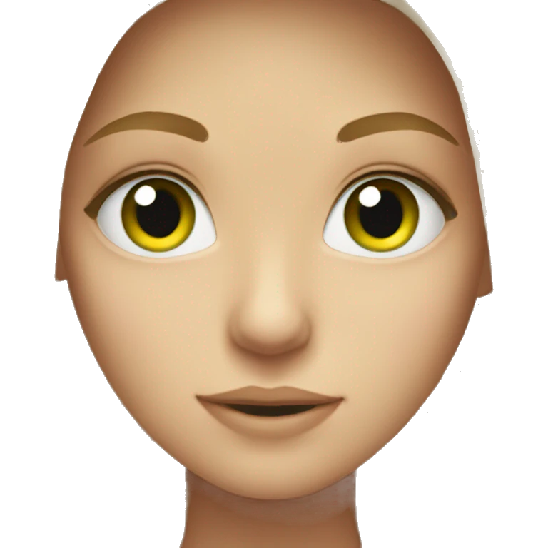 A girl with green eyes and long blond hair emoji