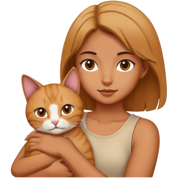 Girl with cat emoji