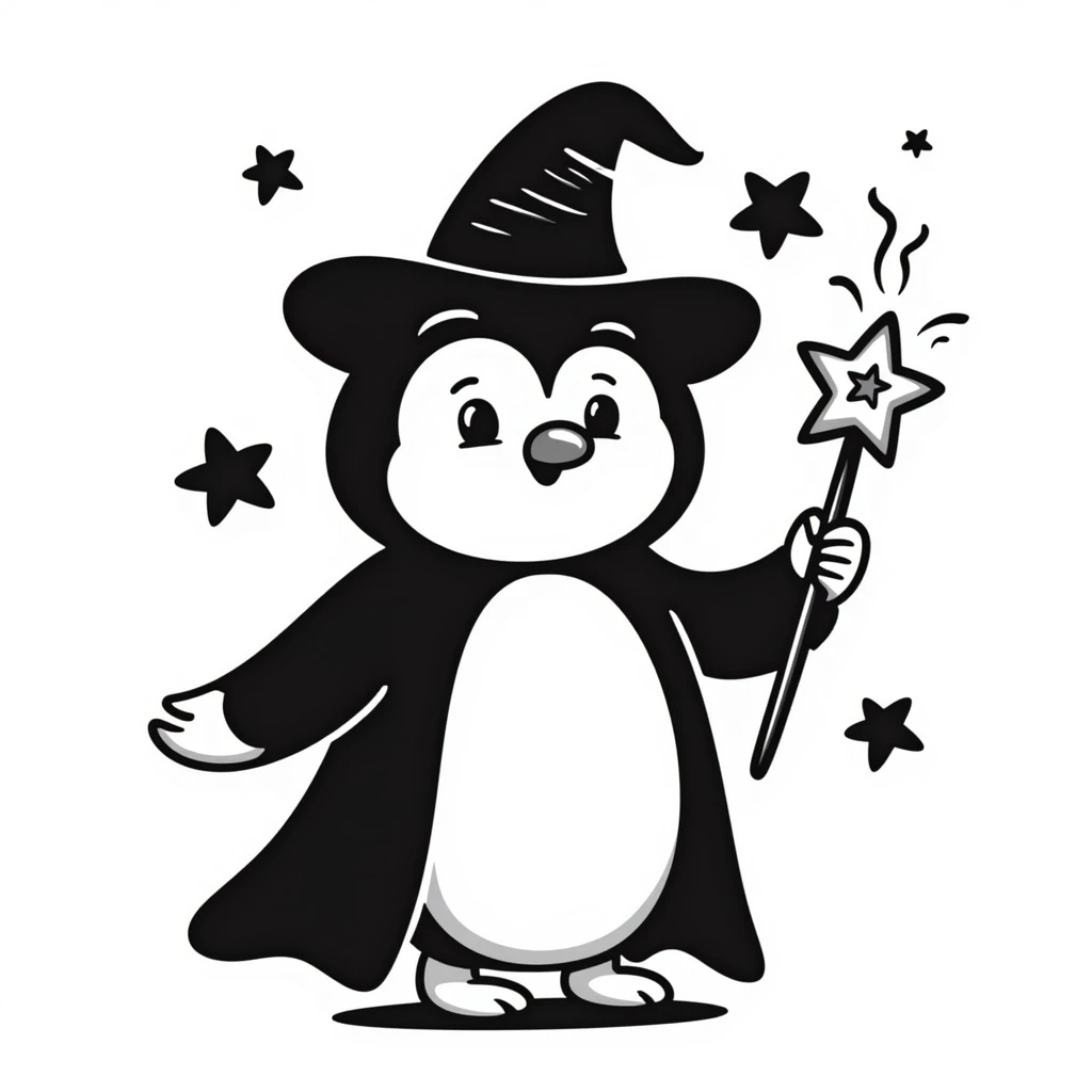 Penguin Wizard emoji